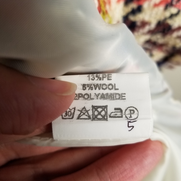 Mariely Paris Academia Distressed Multi-Colored Houndstooth Blazer Size 40/M - Picture 12 of 12